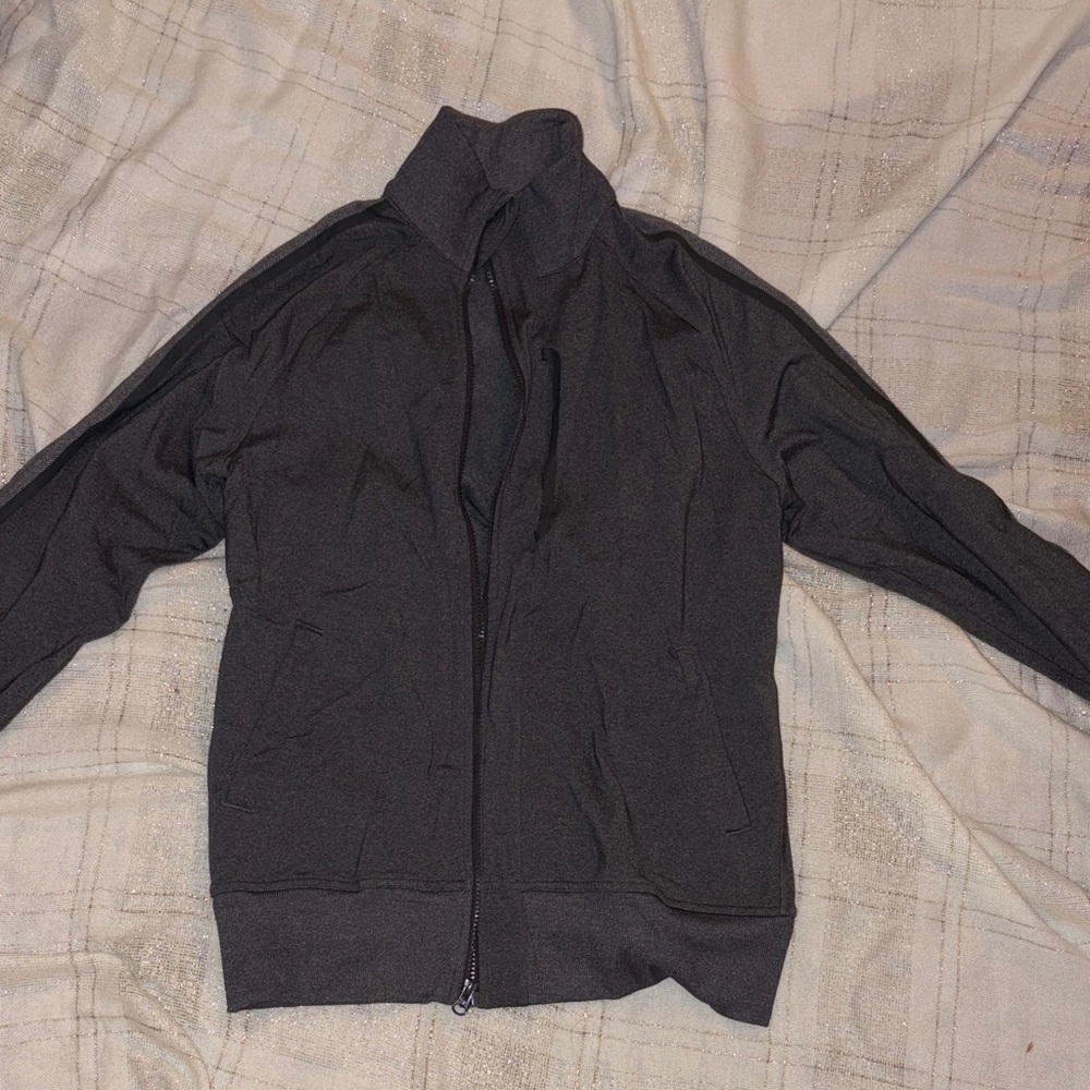 Lululemon Men's Dark Gray Zip-Up Sweater